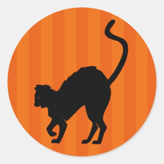 スカレディキャットハロウィーンステッカー ラウンドシール (正面)