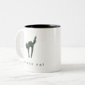 スカレディ猫,ハロウィーン,黒猫,猫好き ツートーンマグカップ (正面左)