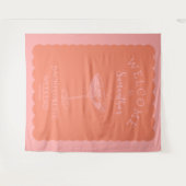 スカロップエッジバチェロレッテ背景カクテル タペストリー (正面(横))