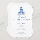 スカロップシック – ティックチノワセリーパゴダ招待状 (正面/裏面)