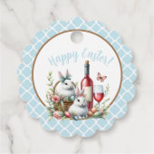 スカロップバニー&ワインウォーター色ギフトラベル フェイバータグ (裏面)