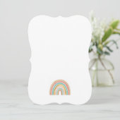 スカロップミニマルレトロレインボーノートカード サンキューカード (スタンド正面)