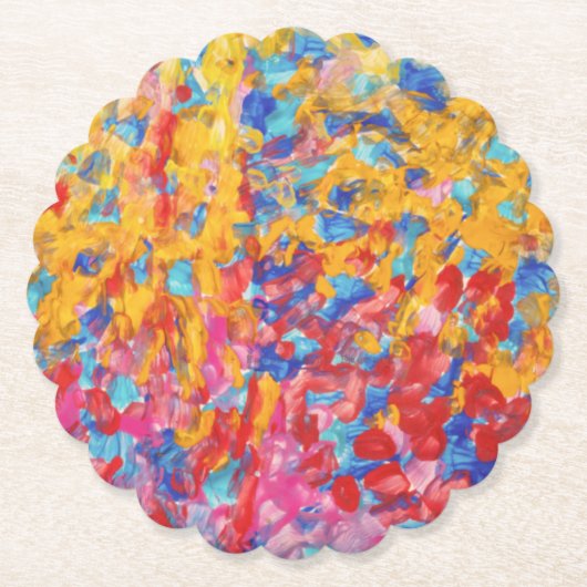 スカロップラウンド紙コースター ペーパーコースター (正面)