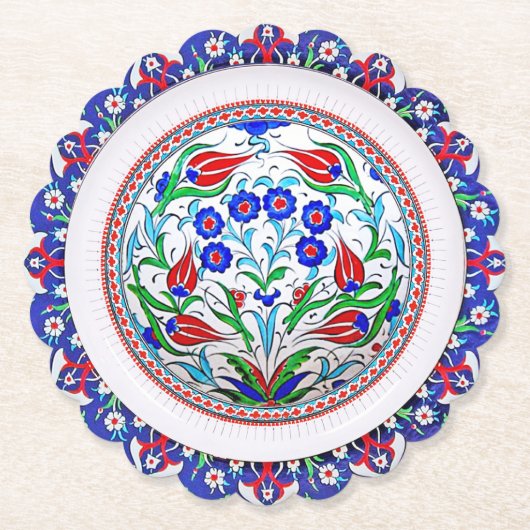 スカロップラウンド紙コースター ペーパーコースター (正面)