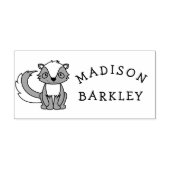 スカンキッドかわいいウッドランドの動物の名前 ラバースタンプ (インプリント)