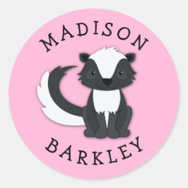 スカンキッドかわいいウッドランド封筒用シールシール ラウンドシール