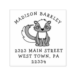 スカンキッドかわいい差出人住所スタンプ セルフインキングスタンプ