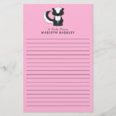 スカンキッドのかわいいウッドランド動物 便箋 (正面)