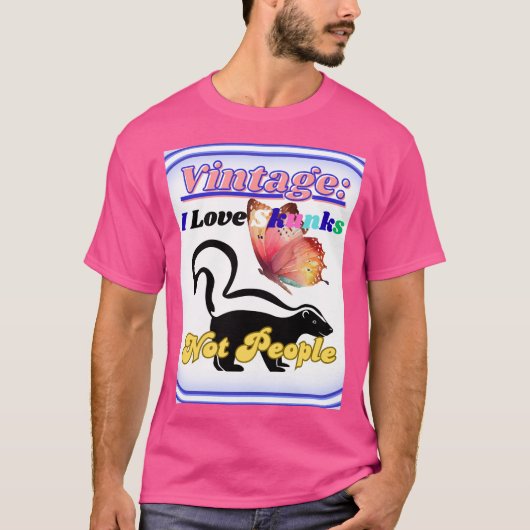 スカンクが好き 人は嫌い Tシャツ (正面)