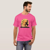 スカンクとムーン怖い動物ハロウィーンの衣装 Tシャツ (正面フル)