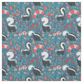 スカンクと花 ファブリック (見本)