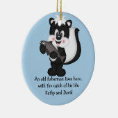 スカンクと魚 セラミックオーナメント (右)