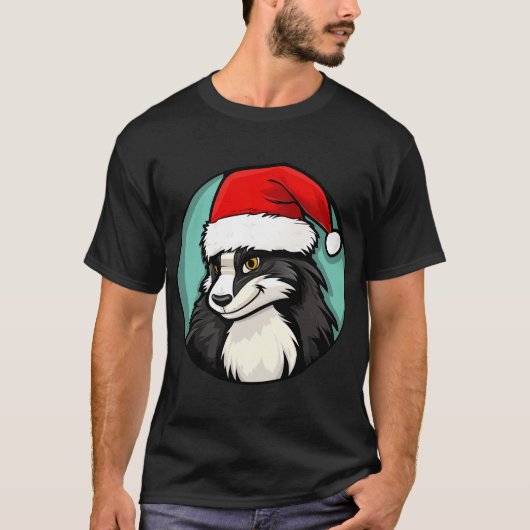 スカンクのクリスマスTシャツ Tシャツ (正面)
