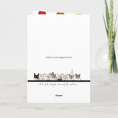 スカンクのコスチュームで可愛い猫の誕生日グリーティングカード カード (裏面)