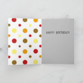 スカンクのコスチュームで可愛い猫の誕生日グリーティングカード カード (内部)