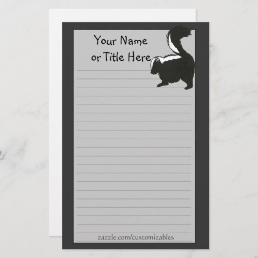 スカンクの文房具 便箋 (正面/裏面)