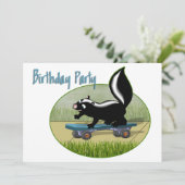 スカンクオンザスケートボード誕生日招待状 招待状 (スタンド正面)