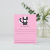 スカンクキッドのかわいい平らな文房具カード サンキューカード (スタンド正面)