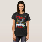 スカンクス恋人クリスマス照明サンタハスカンクスキリスト Tシャツ (正面フル)