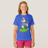 スカンクハンドボール選手ハンドボール Tシャツ (正面フル)