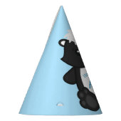 スカンクバースデーパーティーブルー パーティーハット (左)