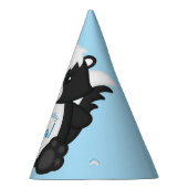 スカンクバースデーパーティーブルー パーティーハット (右)