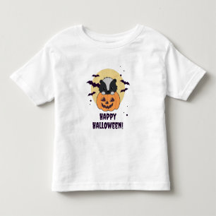 スカンクパンプキンキュートスカンクハッピーハローウィン トドラーTシャツ