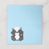 スカンクベビーシャワーブルー プレイスカード (外部開封)