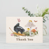 スカンクマッシュルームチョウベビーシャワー サンキューカード (スタンド正面)