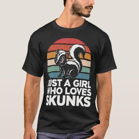 スカンク大好き女子 Tシャツ (正面)