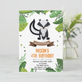 スカンク誕生日の招待状 サンキューカード (スタンド正面)