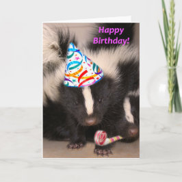 スカンク誕生日カード カード