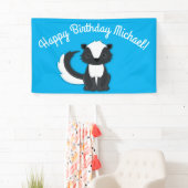 スカンク誕生日パーティーキッズ 横断幕 (インサイチュ)