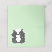 スカンク赤ちゃんシャワーグリーン プレイスカード (外部開封)