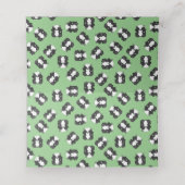 スカンク赤ちゃんシャワーグリーン プレイスカード (内部開封)