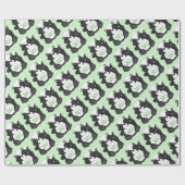 スカンク赤ちゃんシャワーグリーン ラッピングペーパー (フラット)