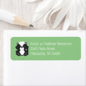 スカンク赤ちゃんシャワーグリーン ラベル (インサイチュ)