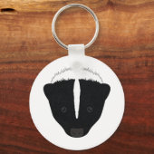 スカンク顔 キーホルダー (正面)