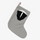 スカンク顔 スモールクリスマスストッキング (正面 (吊り時))