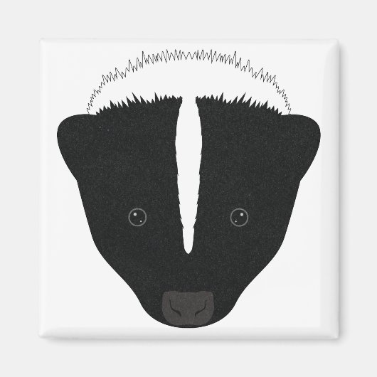 スカンク顔 マグネット (正面)