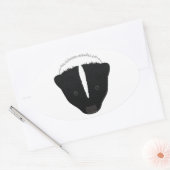 スカンク顔 楕円形シール (封筒)