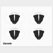 スカンク顔 楕円形シール (シート)