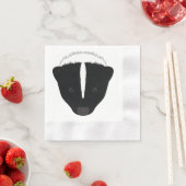 スカンク顔 縁ありカクテルナプキン (インサイチュ)