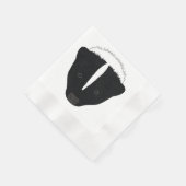 スカンク顔 縁ありカクテルナプキン (角)