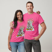 スカンクXマスツリー照明サンタズハットスカンクおもしろい Tシャツ (ユニセックス)