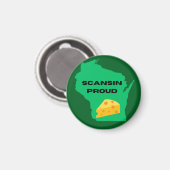 スカンシン(ウィスコンシン誇りを持った)! マグネット (正面/裏面)