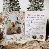 スカンジィ年レビューカードファミリーフォトコラージュ シーズンカード