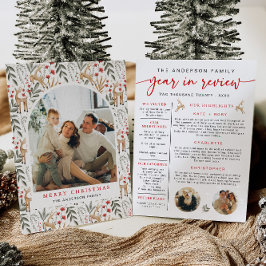 スカンジィ年レビューカードファミリーフォトコラージュ シーズンカード