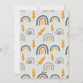 スカンジイエローグレー写真の暖かい願いクリスマス シーズンカード (裏面)