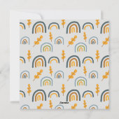 スカンジイエローグレー文字温かいクリスマスウィッシュ シーズンカード (裏面)